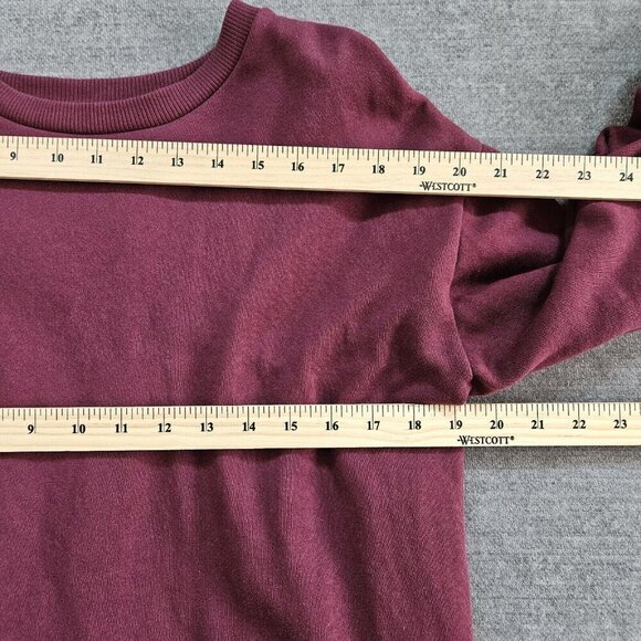 Zara Sweater Dress Womens M Burgundy LS Strech Pleated Back Short Preppy - Picture 4 of 16
